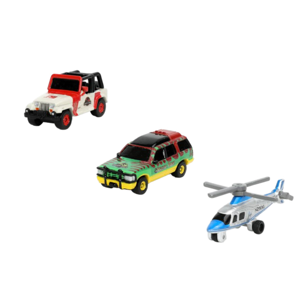 Jada Jurassic Park Nano Hollywood Rides 3-Pack Diecast Model Set Collectible
