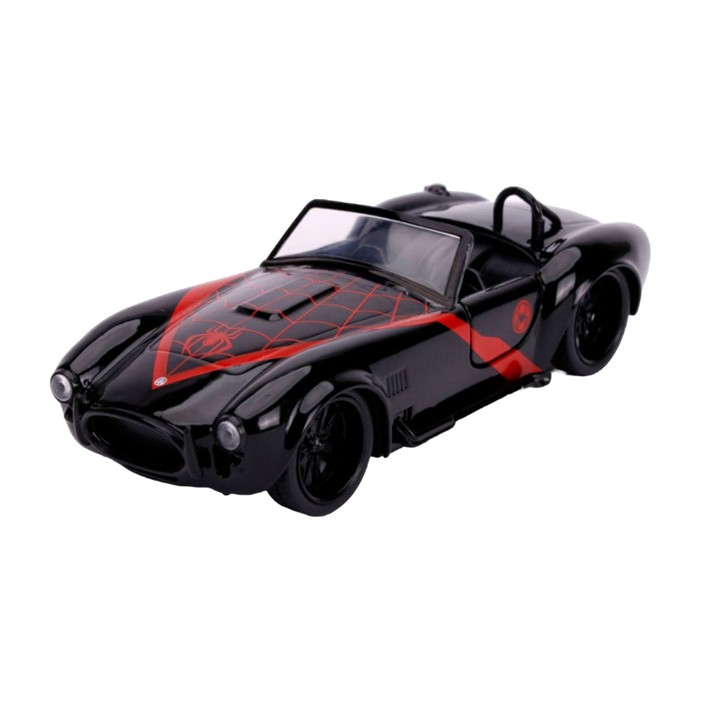 Jada 1:32 Scale Marvel SpiderMan Miles Morales 1965 Shelby Cobra 427 S/C Diecast Model