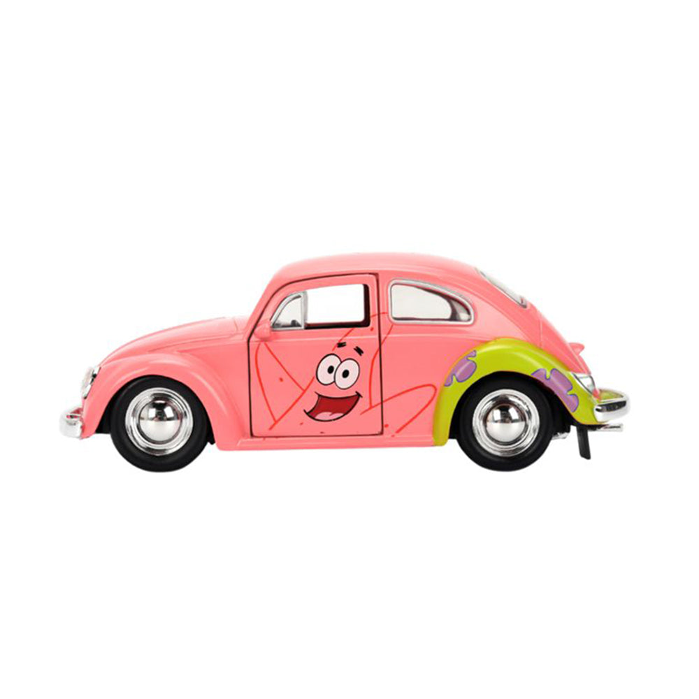 Jada 1:32 Scale Spongebob Squarepants 1959 Volkswagen Beetle Diecast Vehicle
