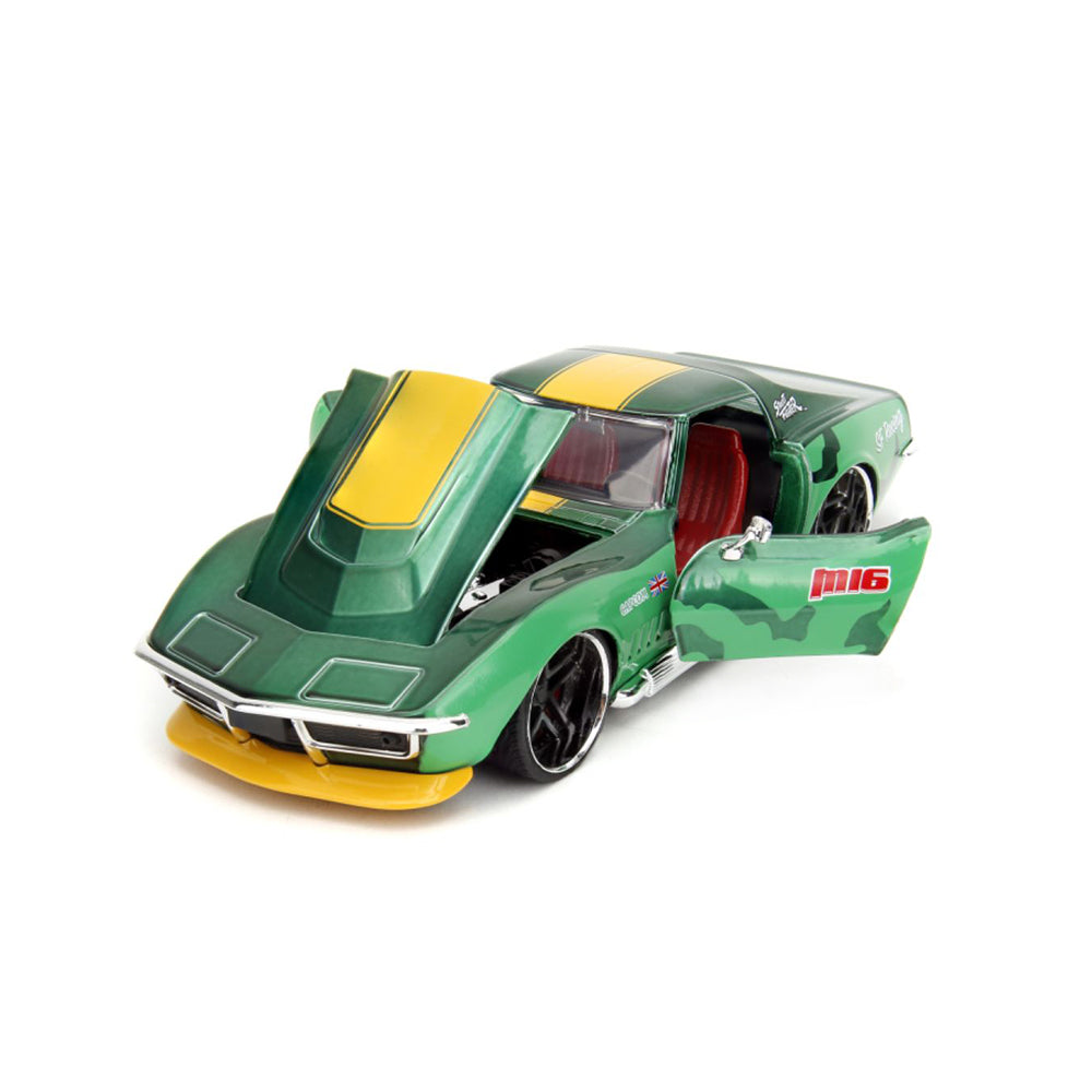 Jada 1:24 Scale 1969 Chevrolet Corvette Stingray ZL1 With Cammy Figure Diecast Model
