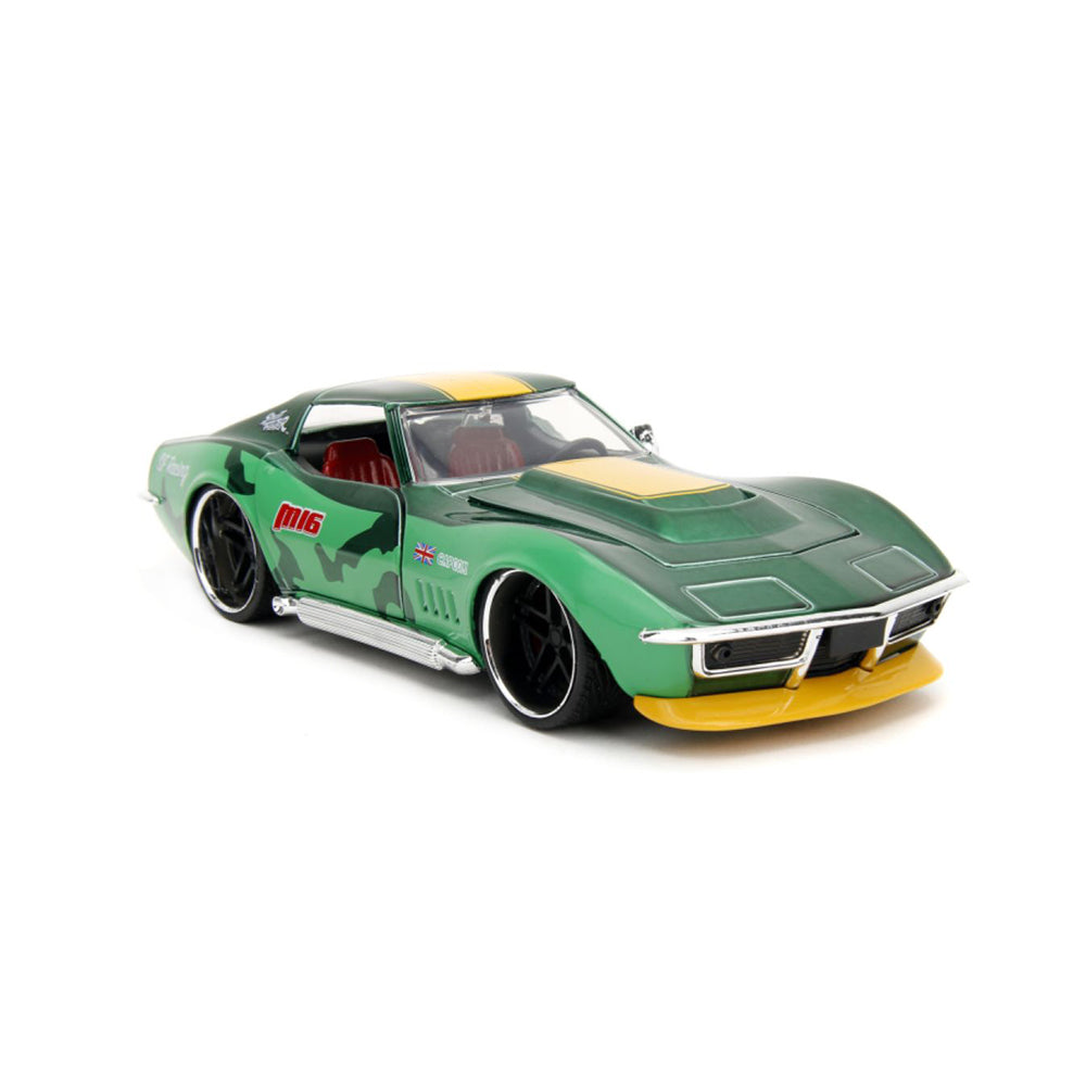 Jada 1:24 Scale 1969 Chevrolet Corvette Stingray ZL1 With Cammy Figure Diecast Model