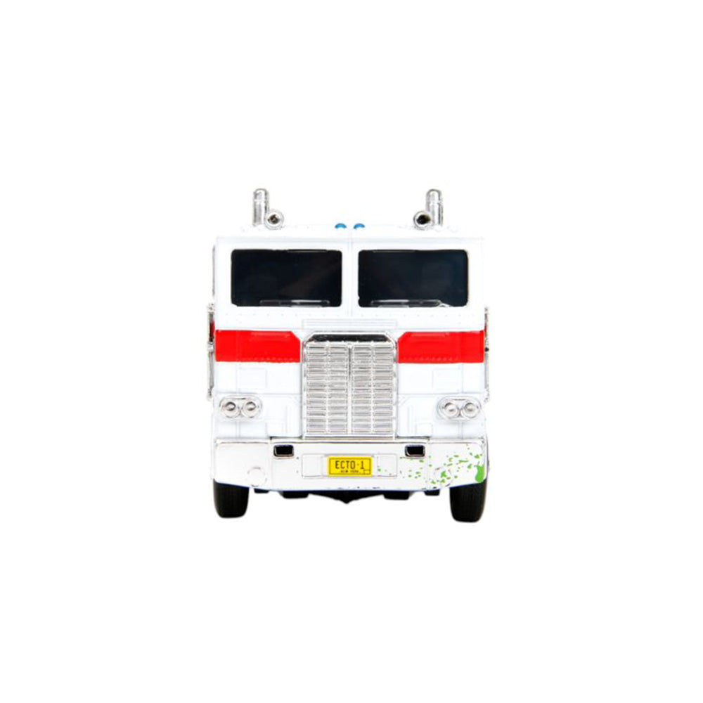 Jada 1:32 Scale Transformers Optimus Prime x Ecto-1 Mash-up Diecast Vehicle