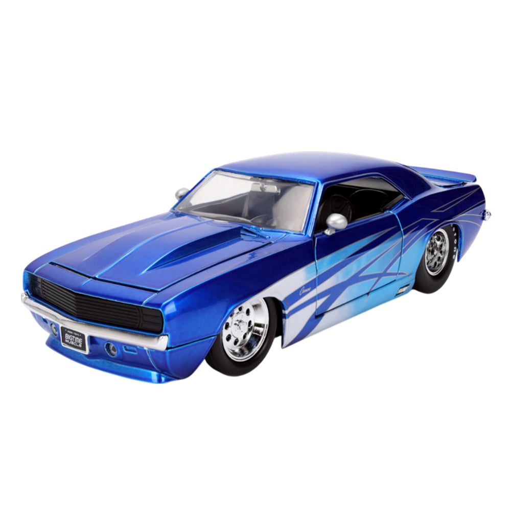 Jada 1:24 Scale Big Time Muscle 1969 Chevrolet Camaro Blue Diecast Model Car