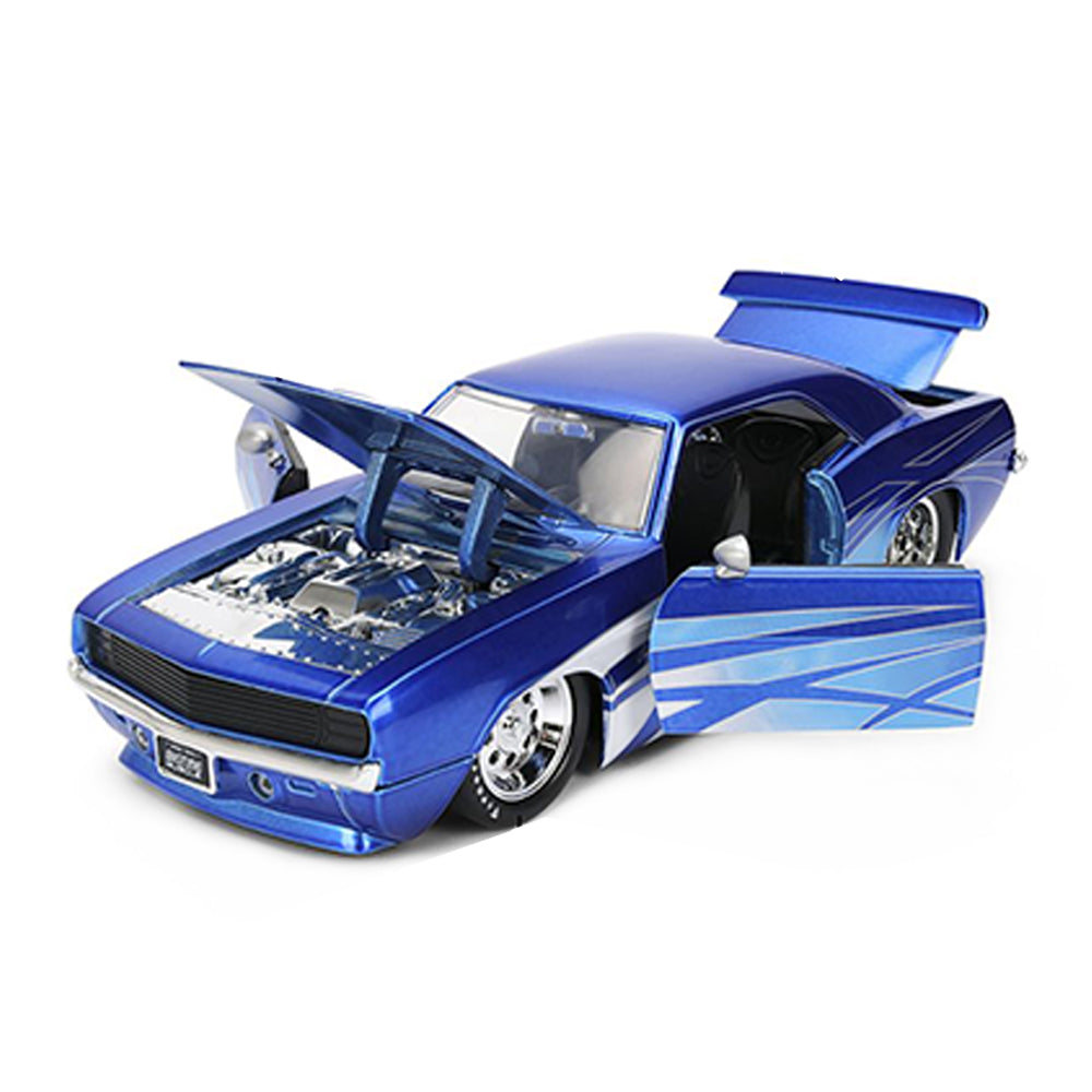 Jada 1:24 Scale Big Time Muscle 1969 Chevrolet Camaro Blue Diecast Model Car
