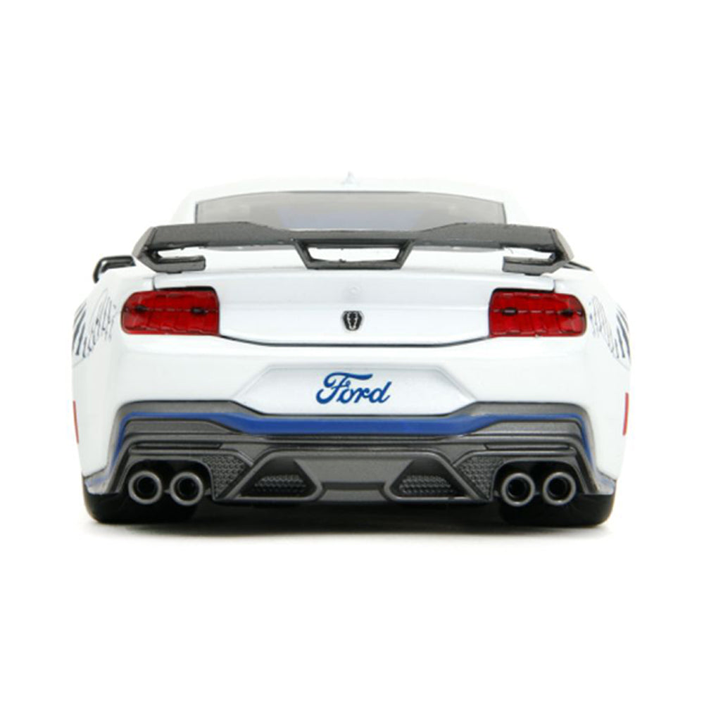 Jada 1:24 Scale Big Time Muscle 2024 Ford Mustang Dark Horse Edition White Diecast Car