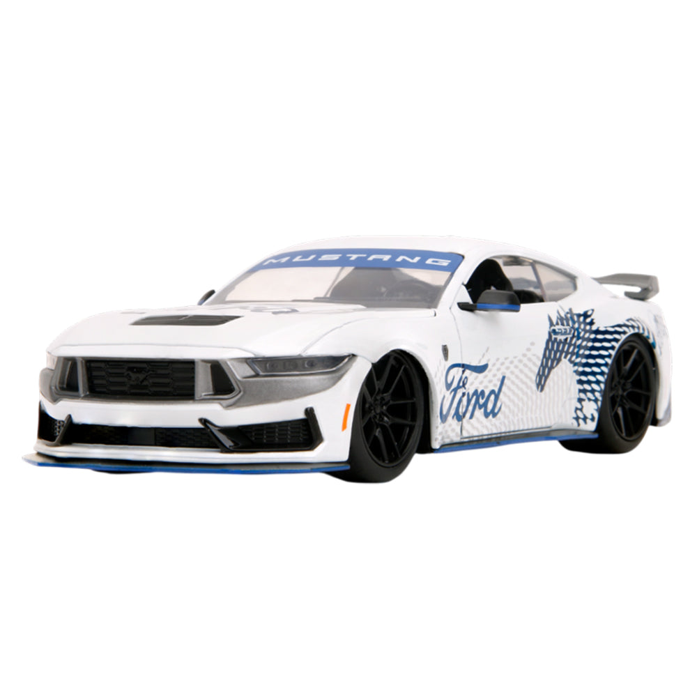 Jada 1:24 Scale Big Time Muscle 2024 Ford Mustang Dark Horse Edition White Diecast Car