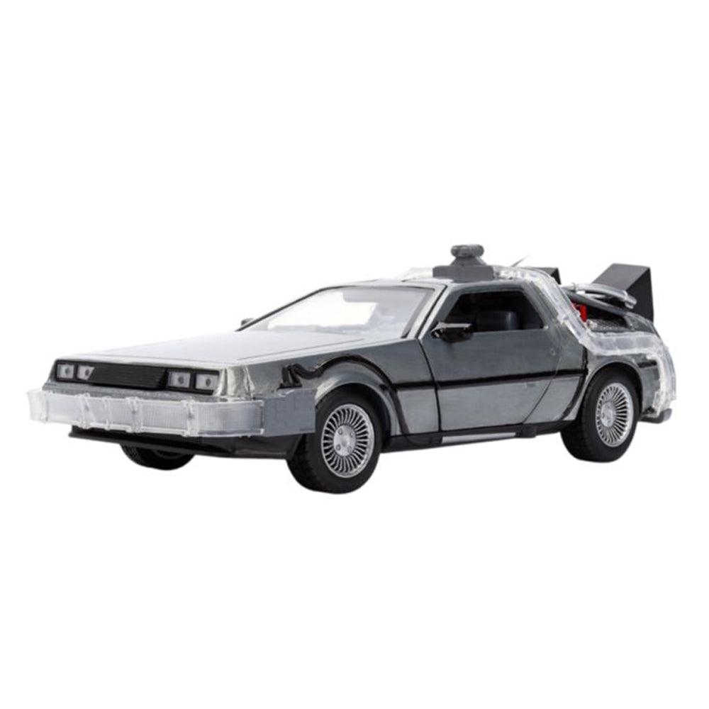 Jada 1:24 Scale Back To The Future Delorean Time Machine With Truck Box Diecast Car