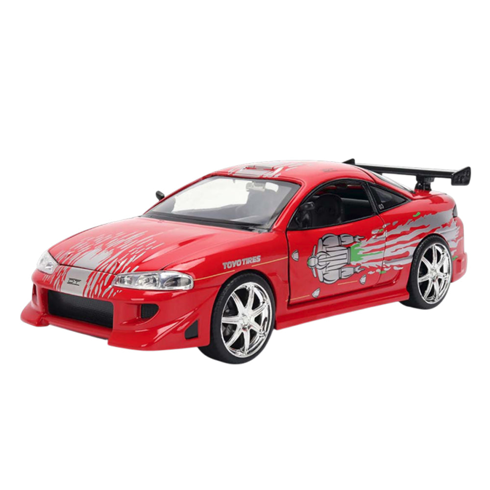 Jada 1:24 Scale Fast & Furious Brian's Mitsubishi Eclipse Red Diecast Car Model