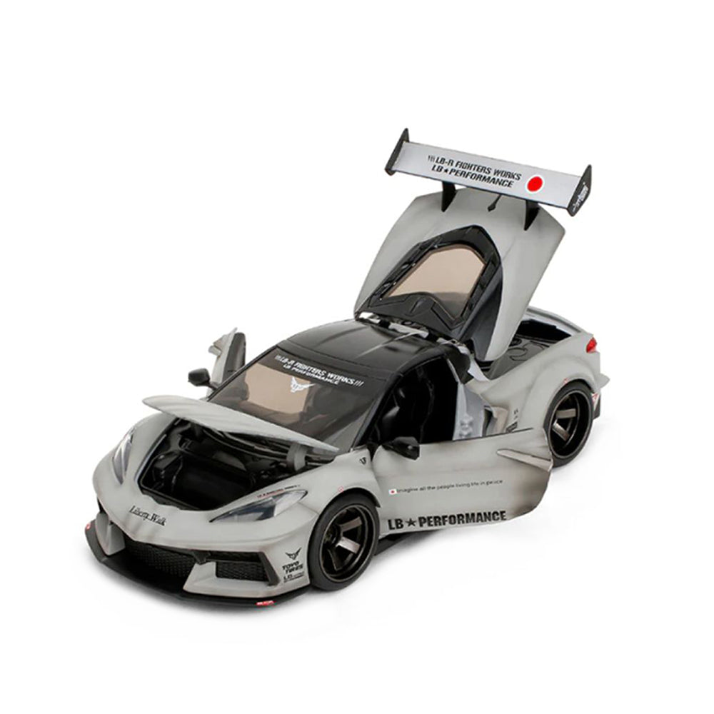 Jada 1:24 Scale Liberty Walk Corvette C8 Toyo Tires Awthentik Diecast Car Model