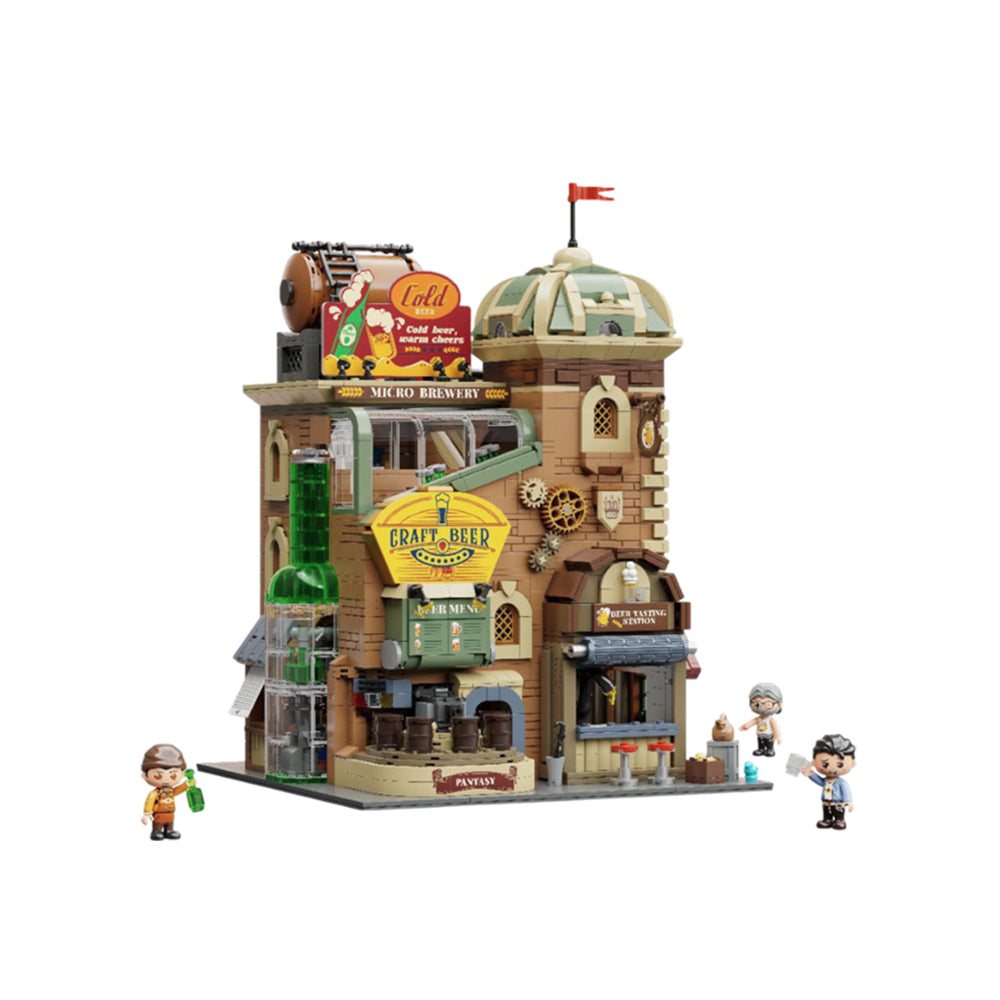 Pantasy Retro Series Craft Brewery Building Block Construction Set DIY Model