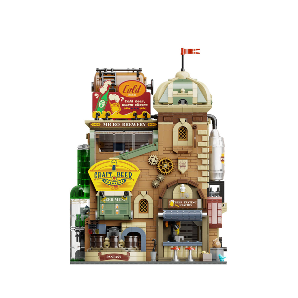 Pantasy Retro Series Craft Brewery Building Block Construction Set DIY Model