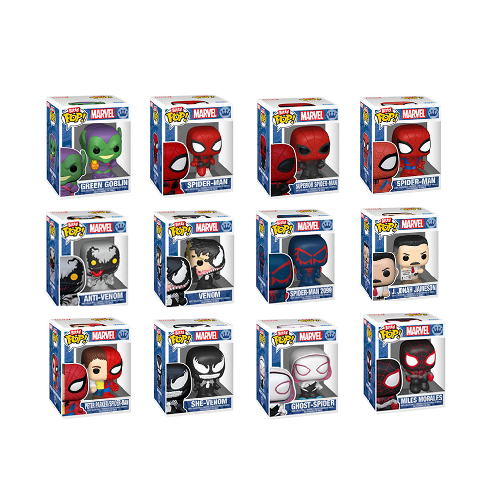 Funko Marvel Spider-Man Bitty Pop! Vinyl Figure Collector Pack 12-Pack