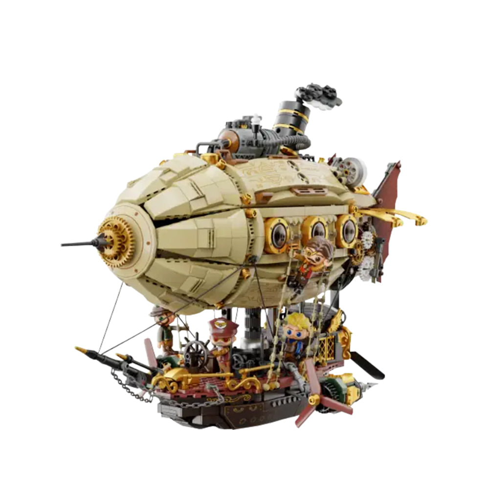 Pantasy Steampunk Zeppelin Airship Building Block Construction Set DIY Model