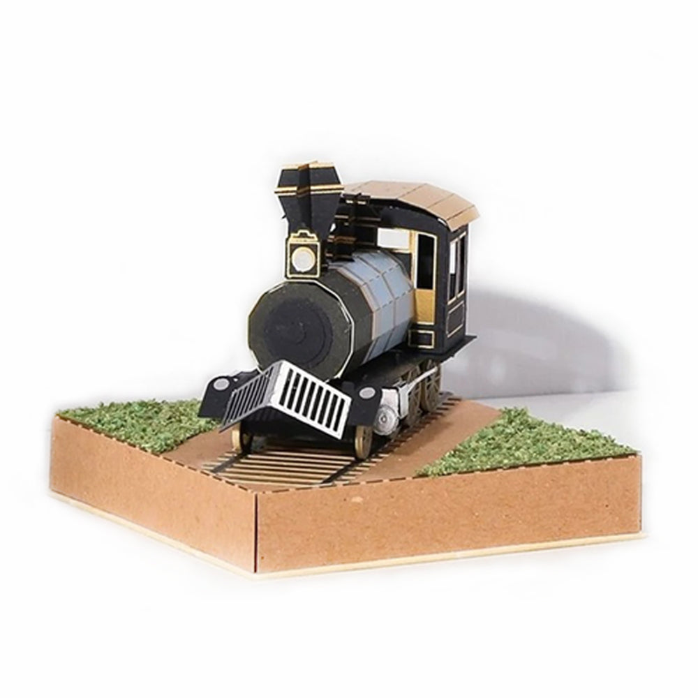 PaperNthought Steam Train Paper Puzzle Retro Style Puzzle Toy Model Kit