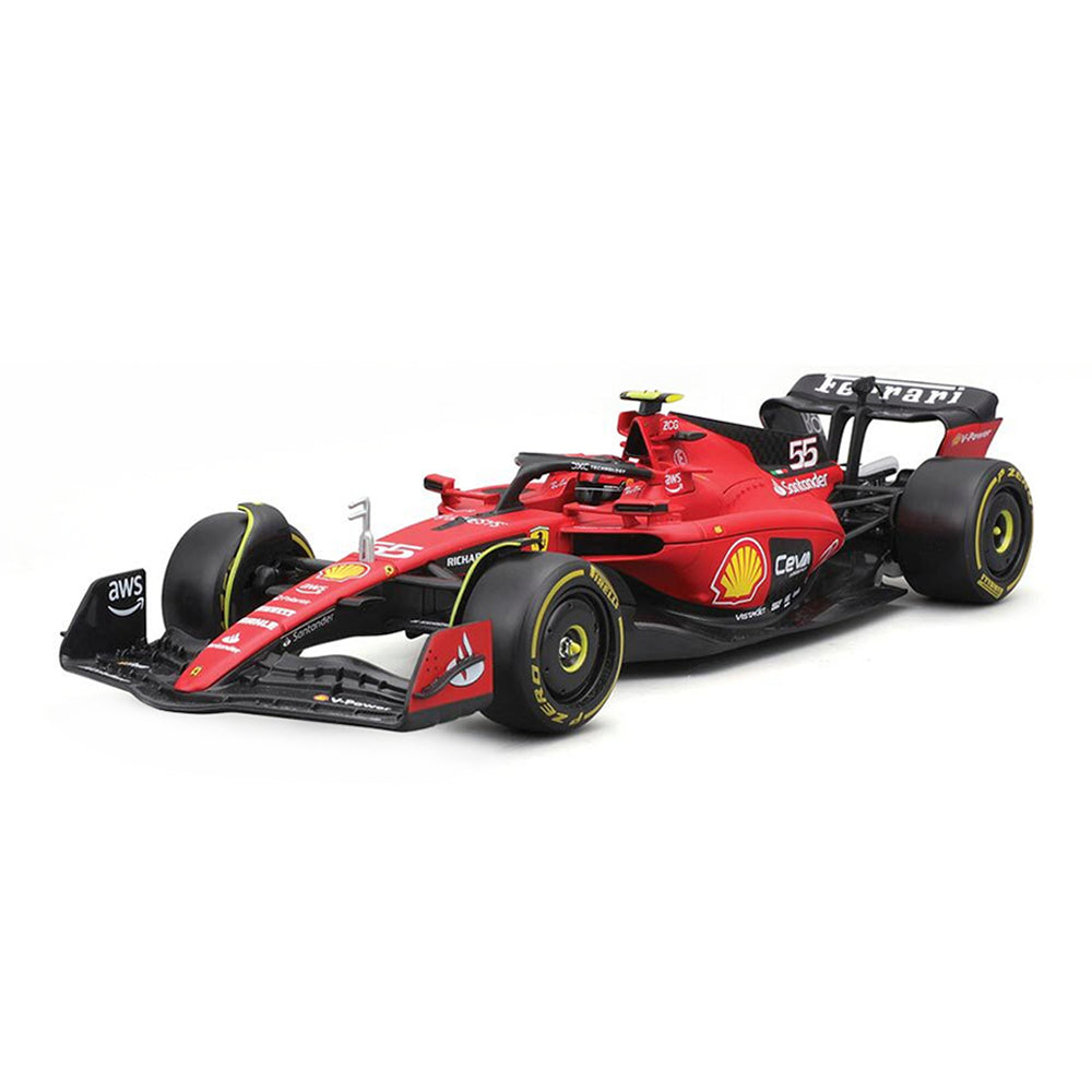 Bburago 1:24 Scale Formula Racing 2023 F-1 Ferrari SF-23 #55 Sainz Diecast Model