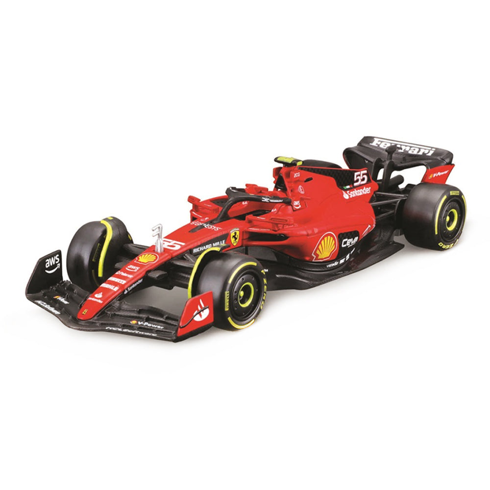 Bburago 1:43 Scale Formula Racing 2023 F-1 Ferrari SF-23 #55 Sainz Diecast Model