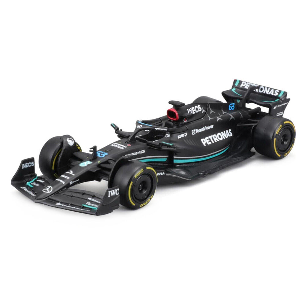 Bburago 1:43 Scale Formula Racing 2023 F-1 Mercedes W14 #63 Russell Diecast Car
