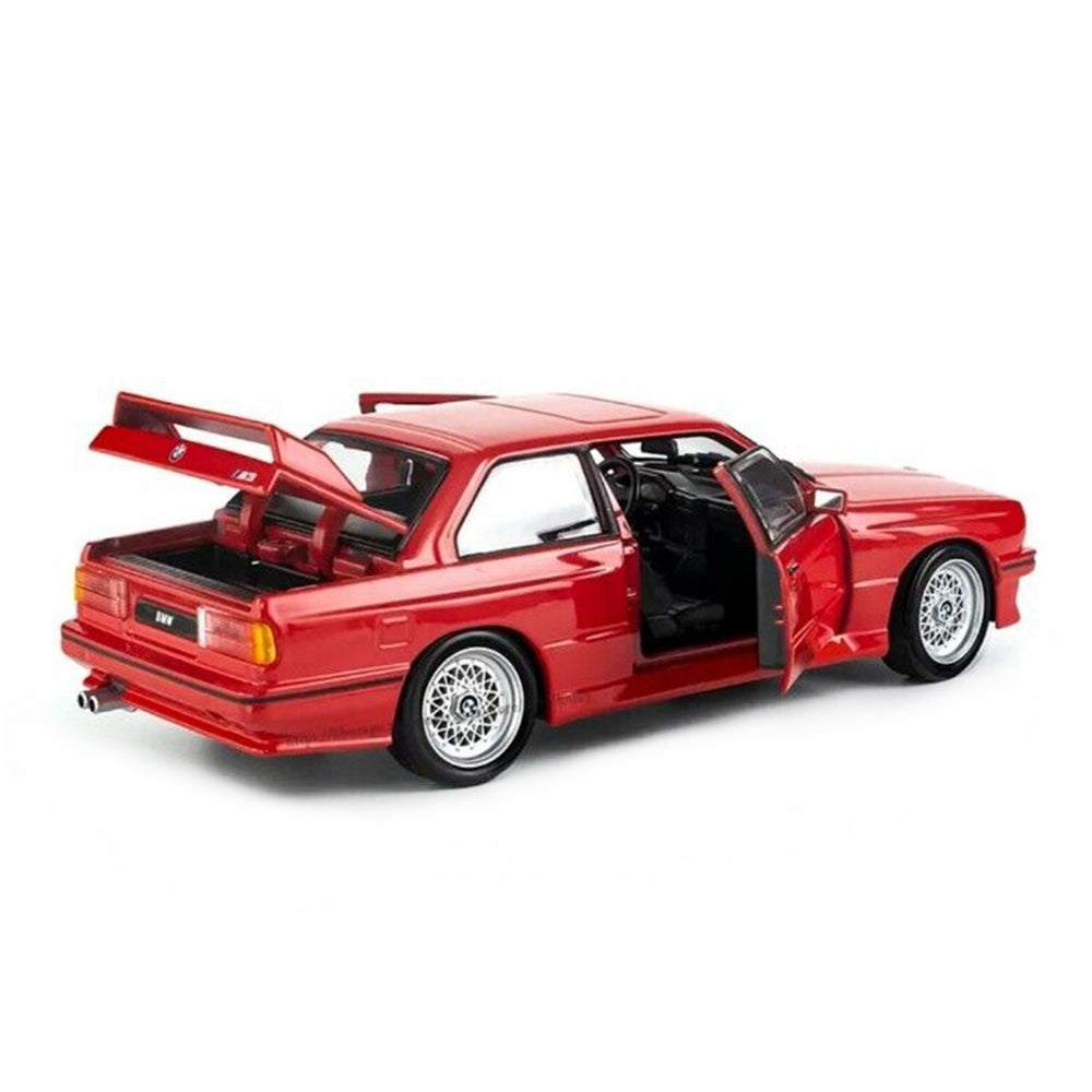 Bburago 1:24 Scale 1988 BMW 3 Series E30 M3 Red Diecast Model Car