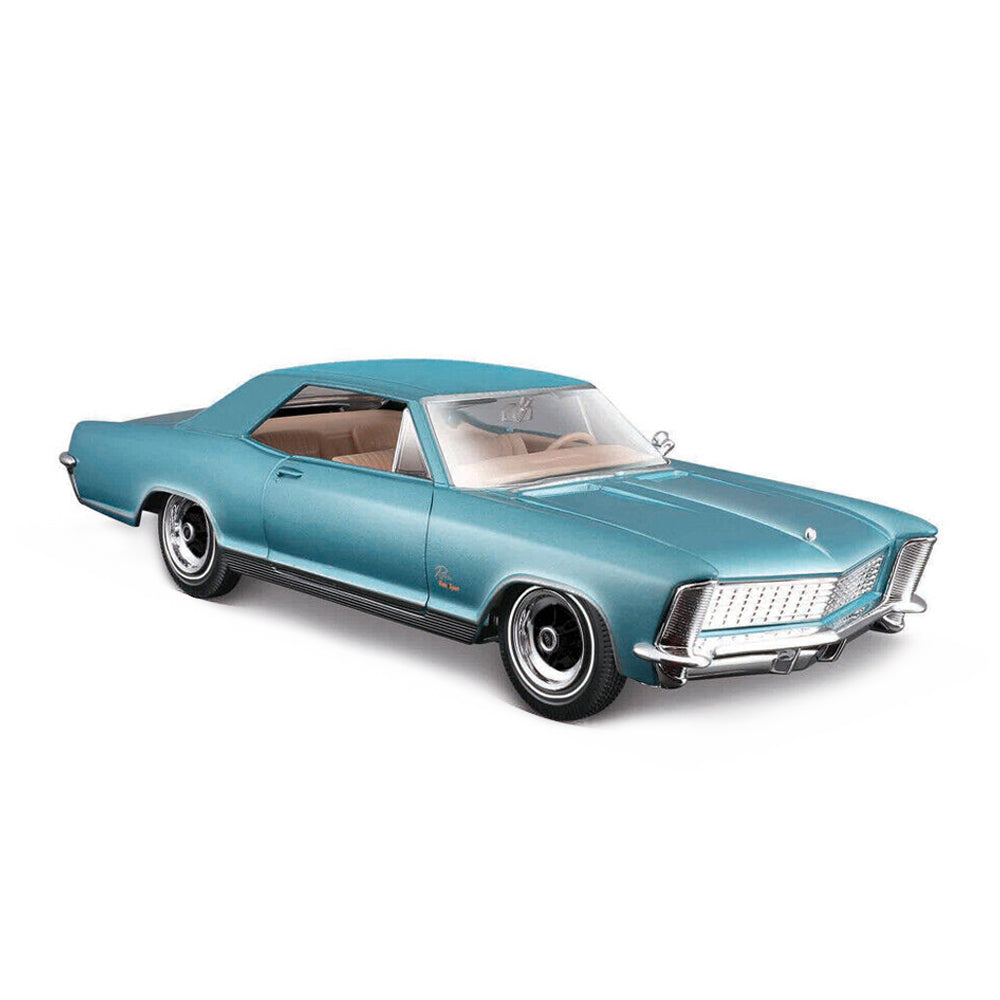 Maisto 1:24 Scale 1965 Buick Riviera Gran Sport Car Blue Diecast Model