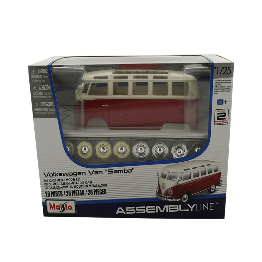 Maisto 1:25 Scale 1963 Volkwagen Samba Van Assembly Line Diecast Toy Model