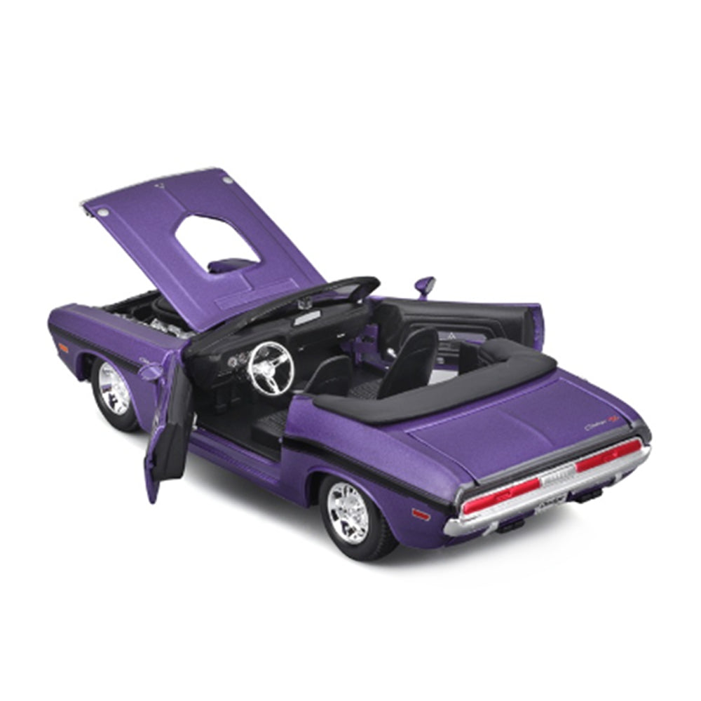 Maisto 1:24 Scale 1970 Dodge Challenger R/T Convertible Purple Diecast Car