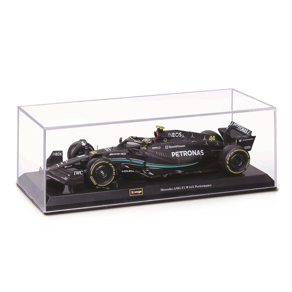 Bburago 1:24 Scale 2023 F1 Mercedes W14 #44 Hamilton Diecast Racing With Showcase