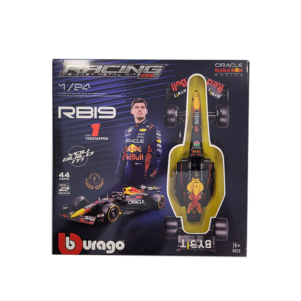 Bburago 1:24 Scale Formula Racing 2023 F1 Red Bull RB19 #1 Verstappen Diecast Car Kit