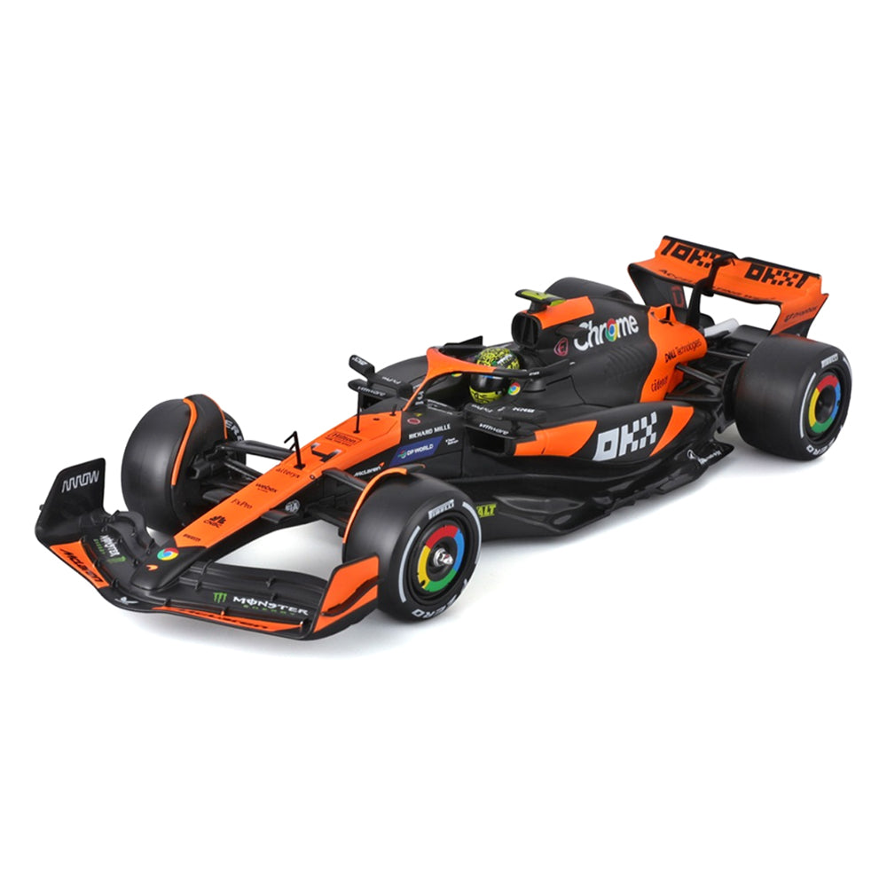 Bburago 1:24 Scale 2024 F1 McLaren MCL38 #4 Norris Racing Model With Showcase