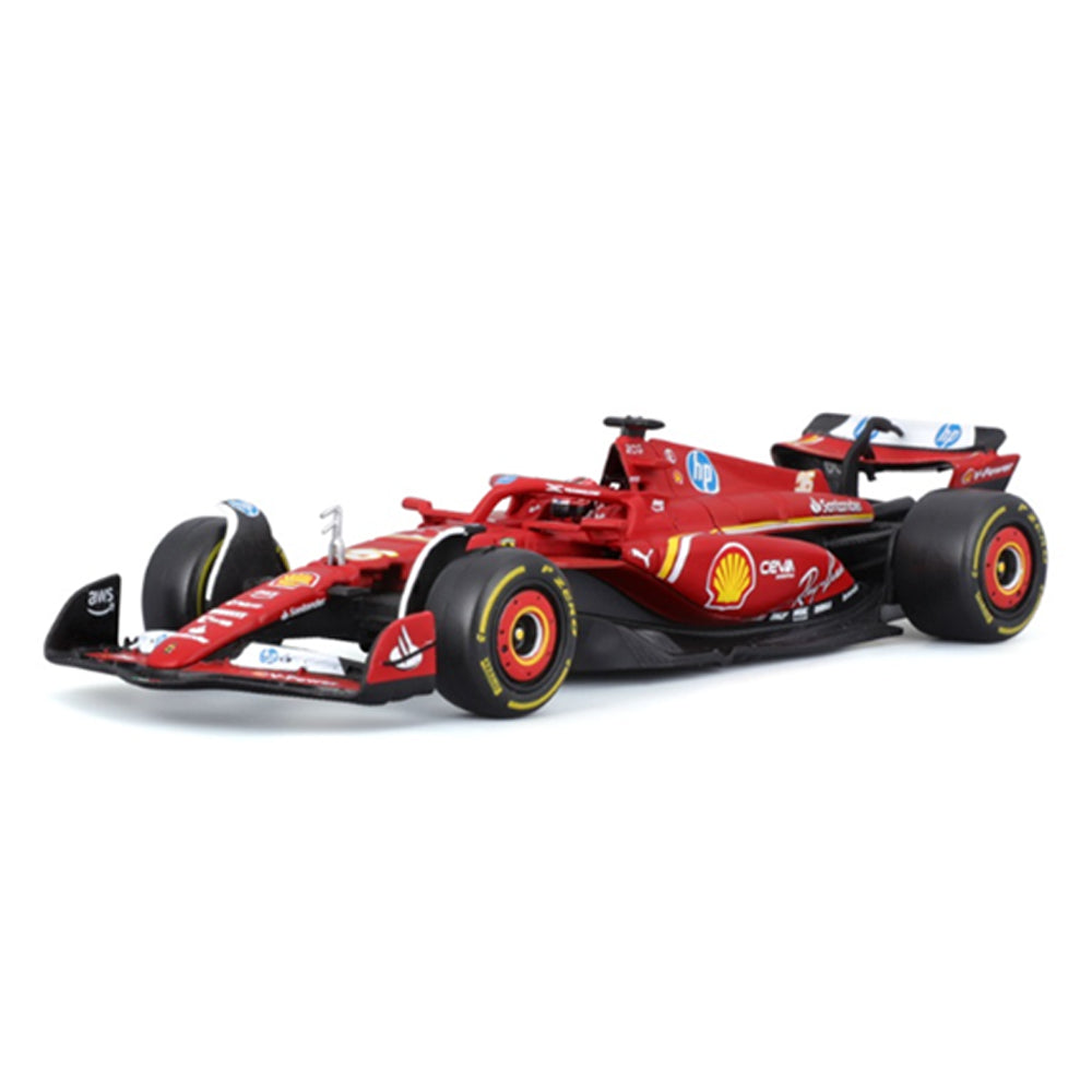 Bburago 1:43 Scale Formula 2024 F1 Ferrari SF-24 #16 Leclerc Racing With Helmet Model