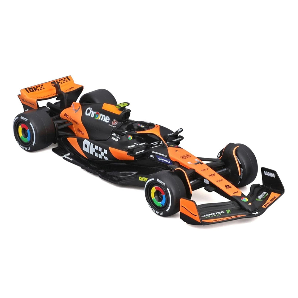 Bburago 1:43 Scale Formula Racing 2024 F-1 McLaren MCL38 #4 Norris Diecast Car