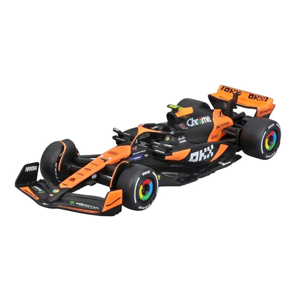 Bburago 1:43 Scale Formula Racing 2024 F-1 McLaren MCL38 #4 Norris Diecast Car
