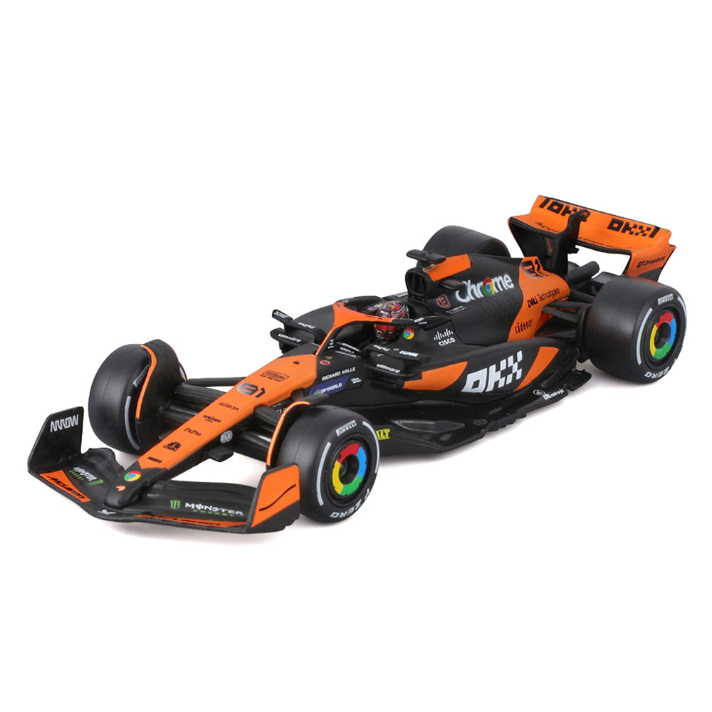 Bburago 1:43 Scale Formula 2024 F-1 McLaren MCL38 #81 Piastri With Helmet Racing Car