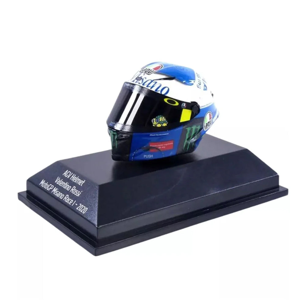 Minichamps 1:8 Scale 2020 Misano MotoGP Race 1 #46 Valentino Rossi AGV Helmet Model