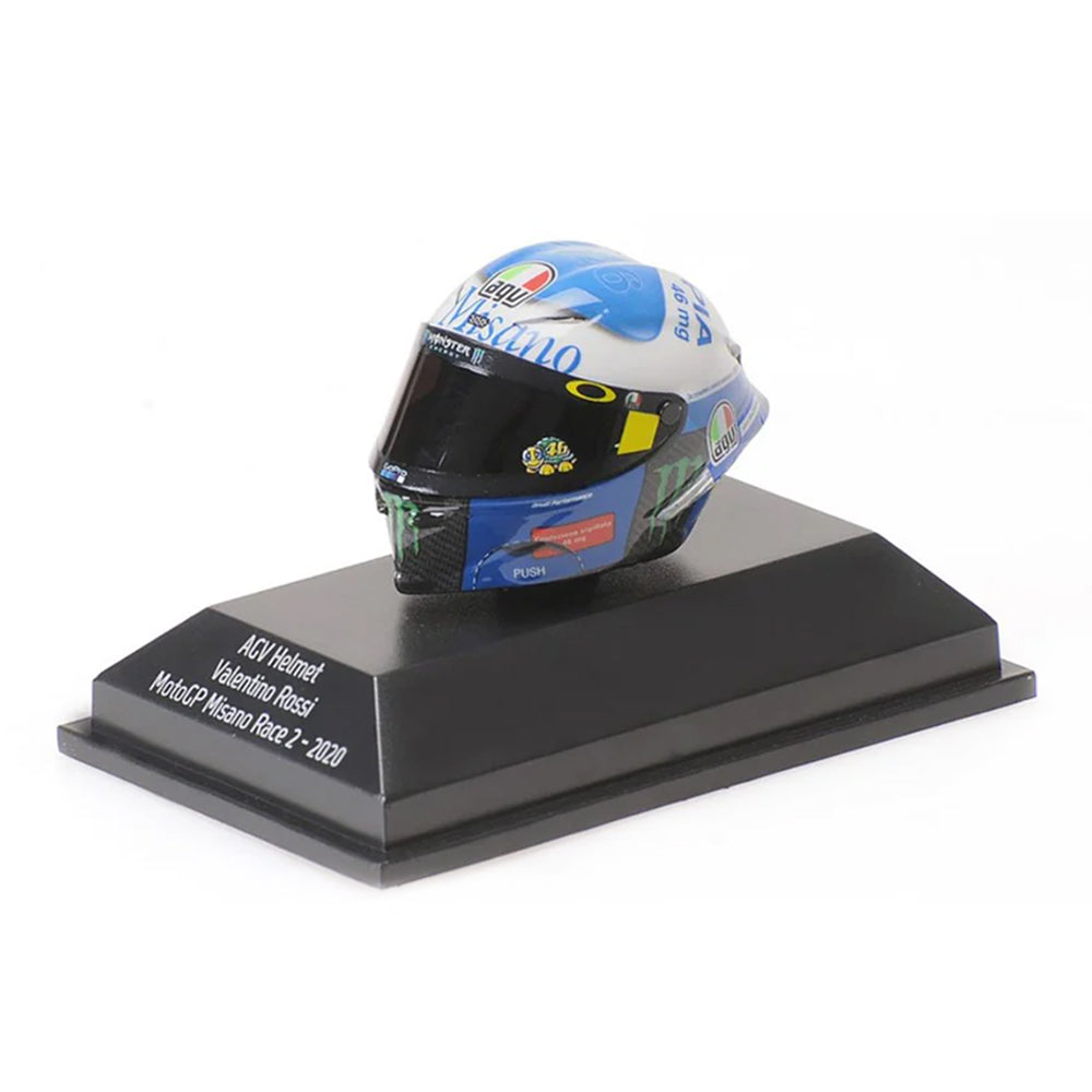 Minichamps 1:8 Scale 2020 Misano MotoGP Race 2 #46 Valentino Rossi AGV Helmet Model
