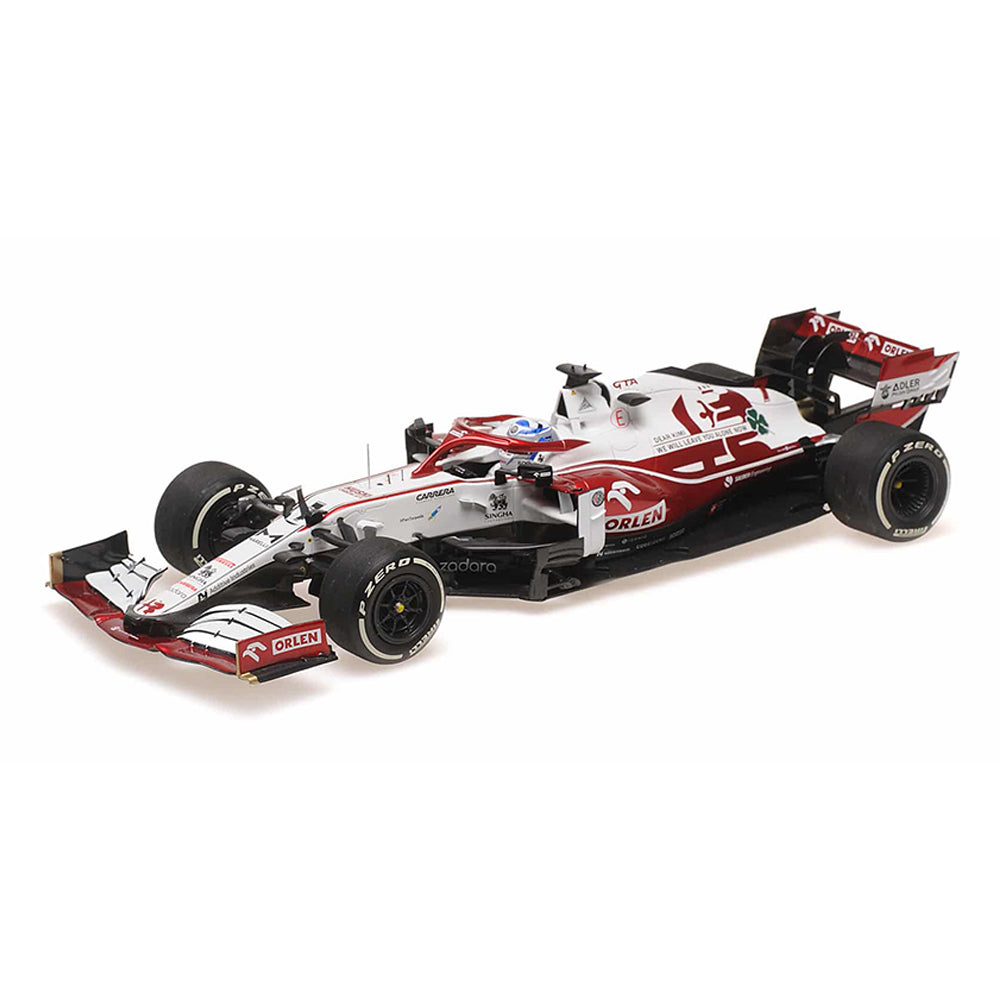 Minichamps 1:43 Scale Alfa Romeo C41 Kimi Raikkonen Final Race Abu Dhabi Gp 2021 Model