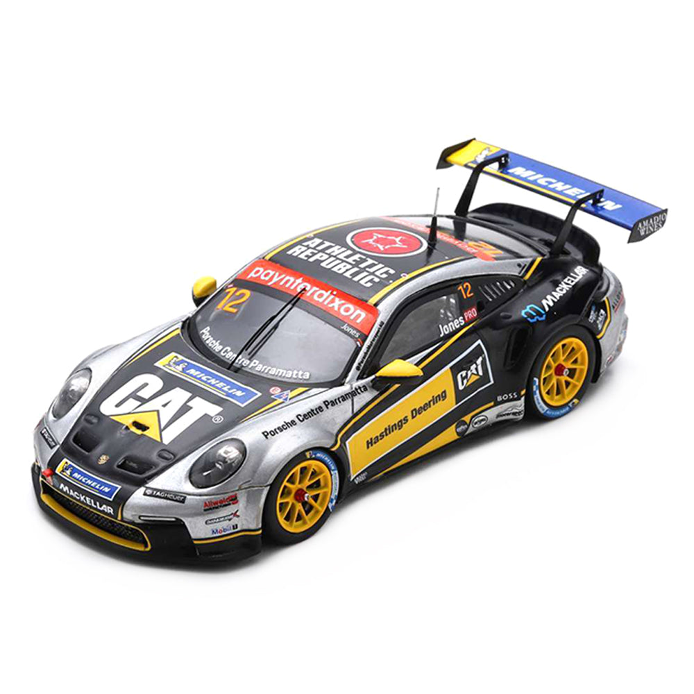 Spark 1:43 Scale Porsche 911 GT3 #12 Carrera Cup Australia Champion 2022 Harri Jones