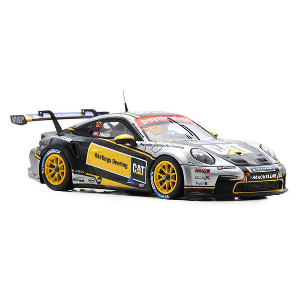 Spark 1:43 Scale Porsche 911 GT3 #12 Carrera Cup Australia Champion 2022 Harri Jones