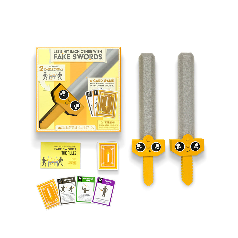 Exploding Kittens Let's Hit Each Other With Fake Swords Card Game 3-6 Players