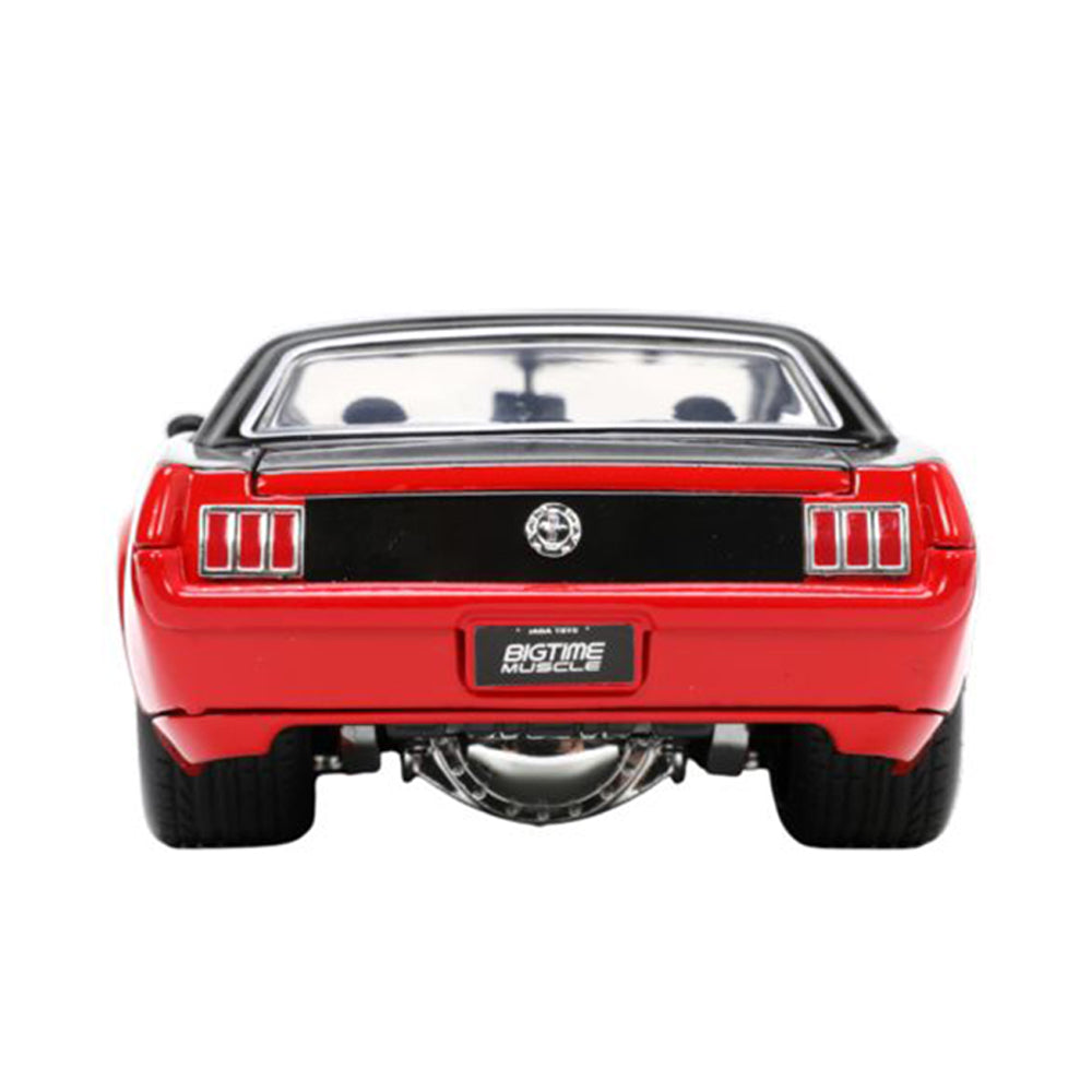 Jada 1:24 Scale Big Time Muscle 1965 Ford Mustang Red Black Diecast Vehicle