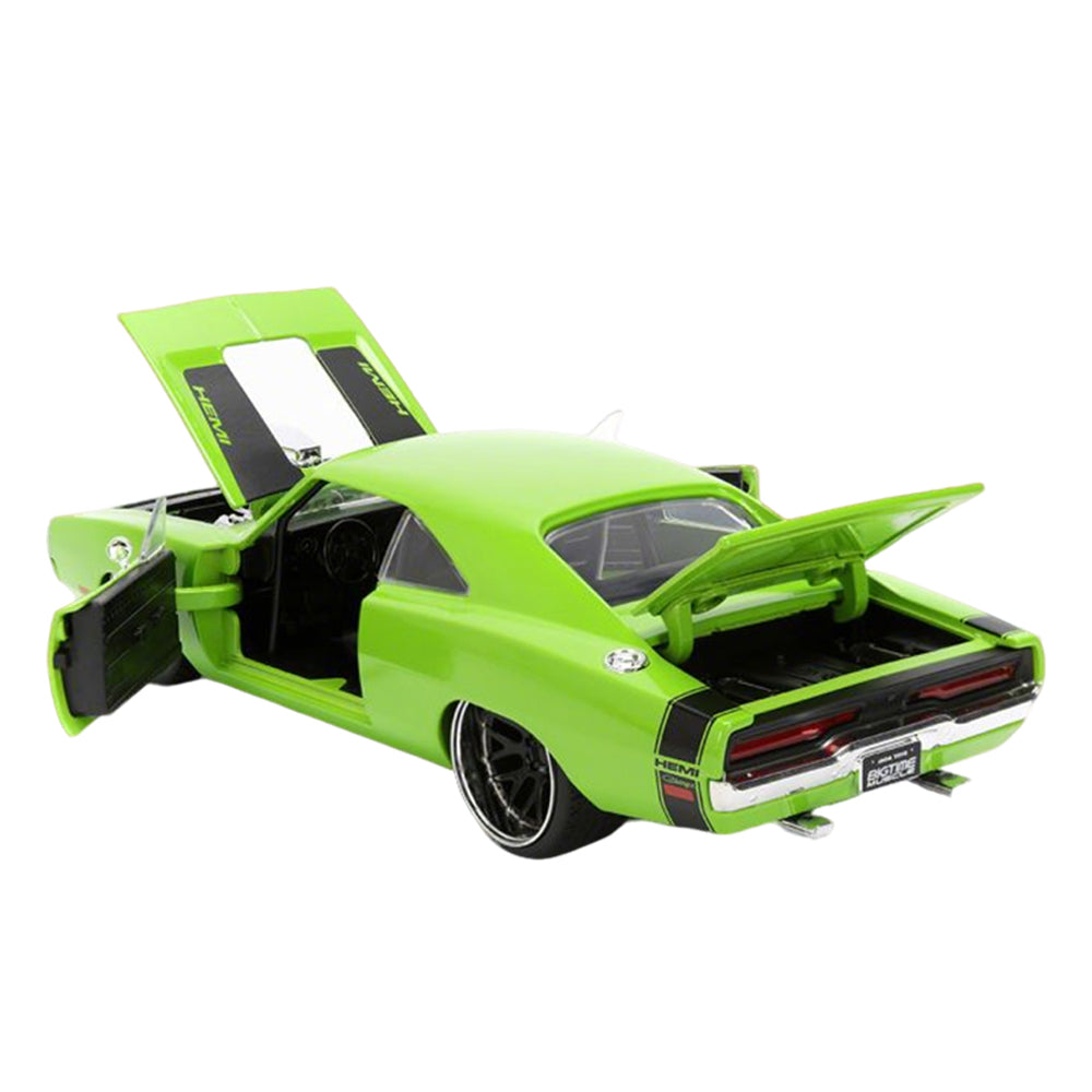 Jada 1:24 Scale Big Time Muscle 1970 Dodge Charger R/T Green Diecast Car