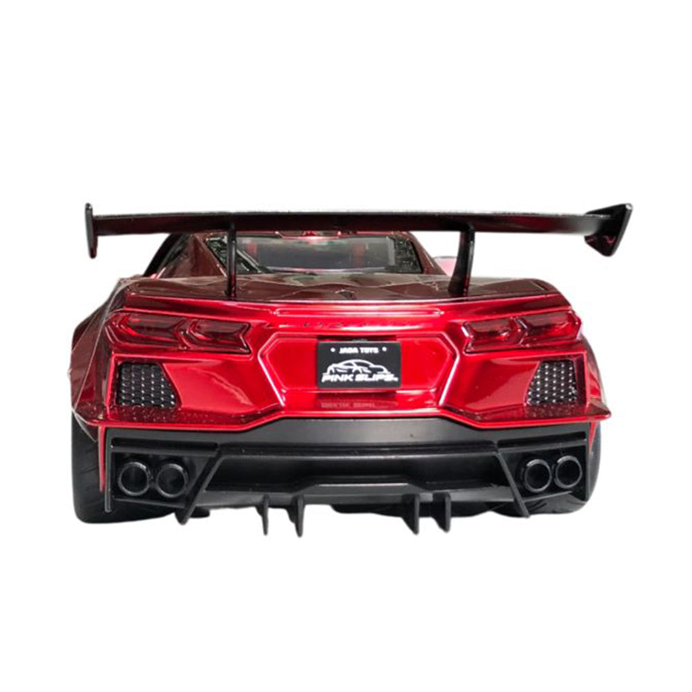 Jada 1:24 Pink Slips Chevrolet Corvette C8 Liberty Walk Red Diecast Car