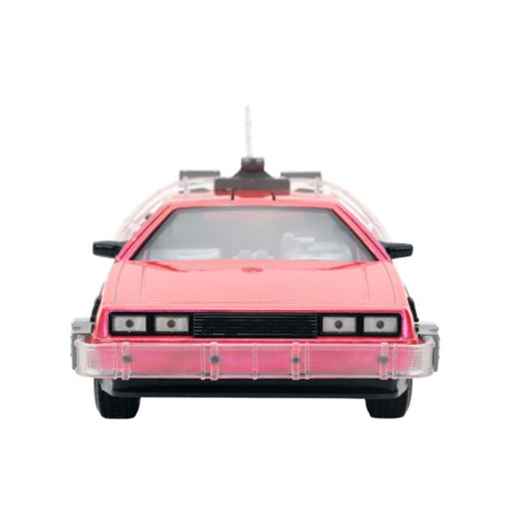 Jada 1:24 Scale Pink Slips Back To The Future Delorean Time Machine Pink Vehicle
