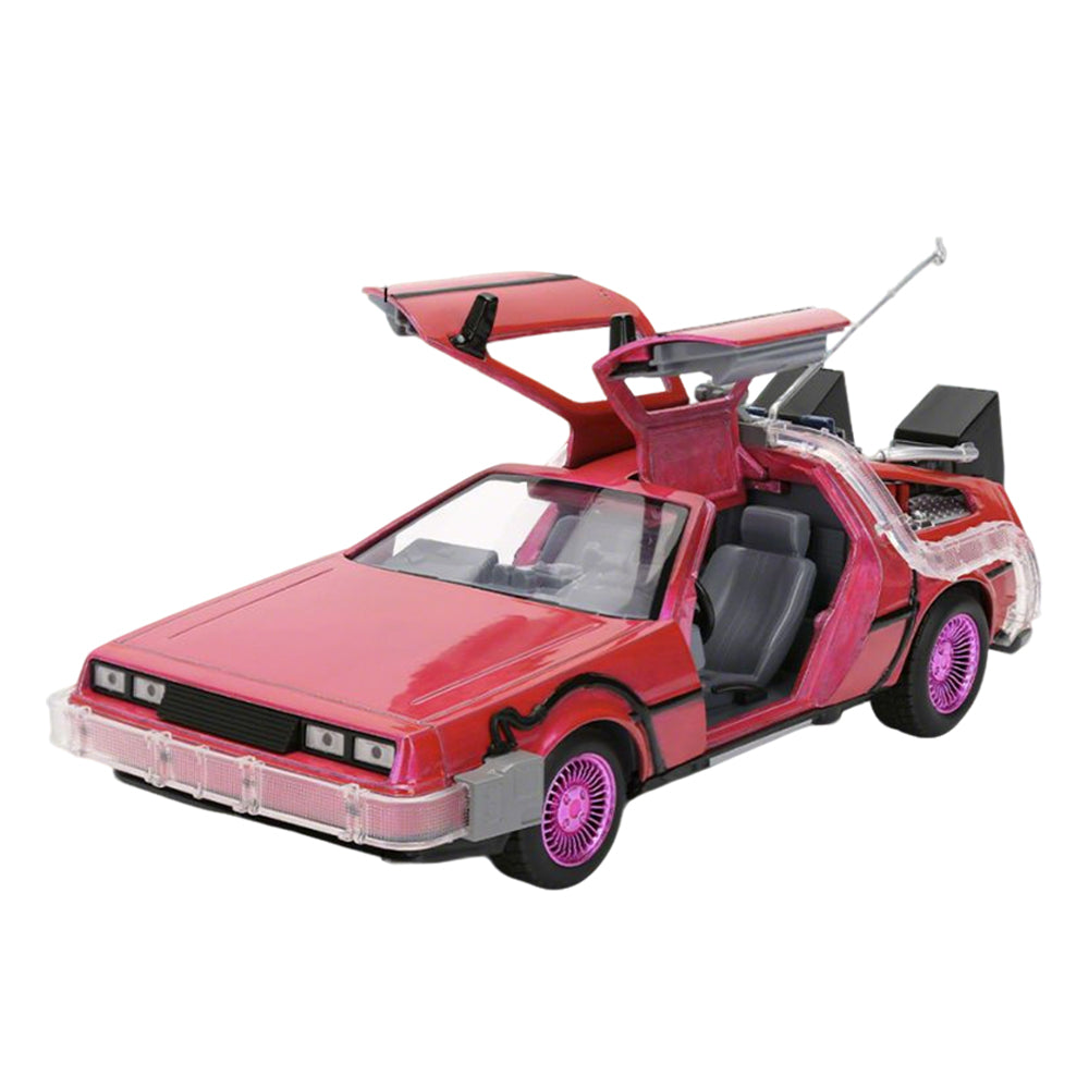 Jada 1:24 Scale Pink Slips Back To The Future Delorean Time Machine Pink Vehicle