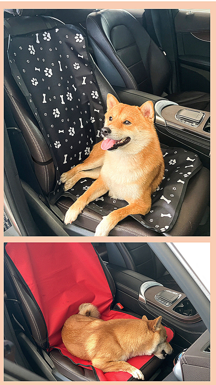 4 Pcs Black Waterproof Pet Car Seat Cover - Scratch-Resistant Oxford Cloth  for Dogs and Cats (106 x 49 cm)