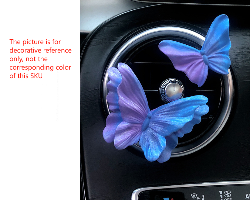 Dream Purple Butterfly Set of 3 Butterfly Car Air Vent Clips - Decorative Scent Diffuser Ornaments