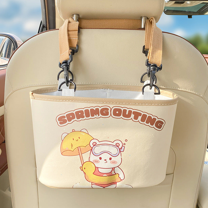 Adorable Swimming ring bear Car Trash Holder - Keeps Your Car Tidy