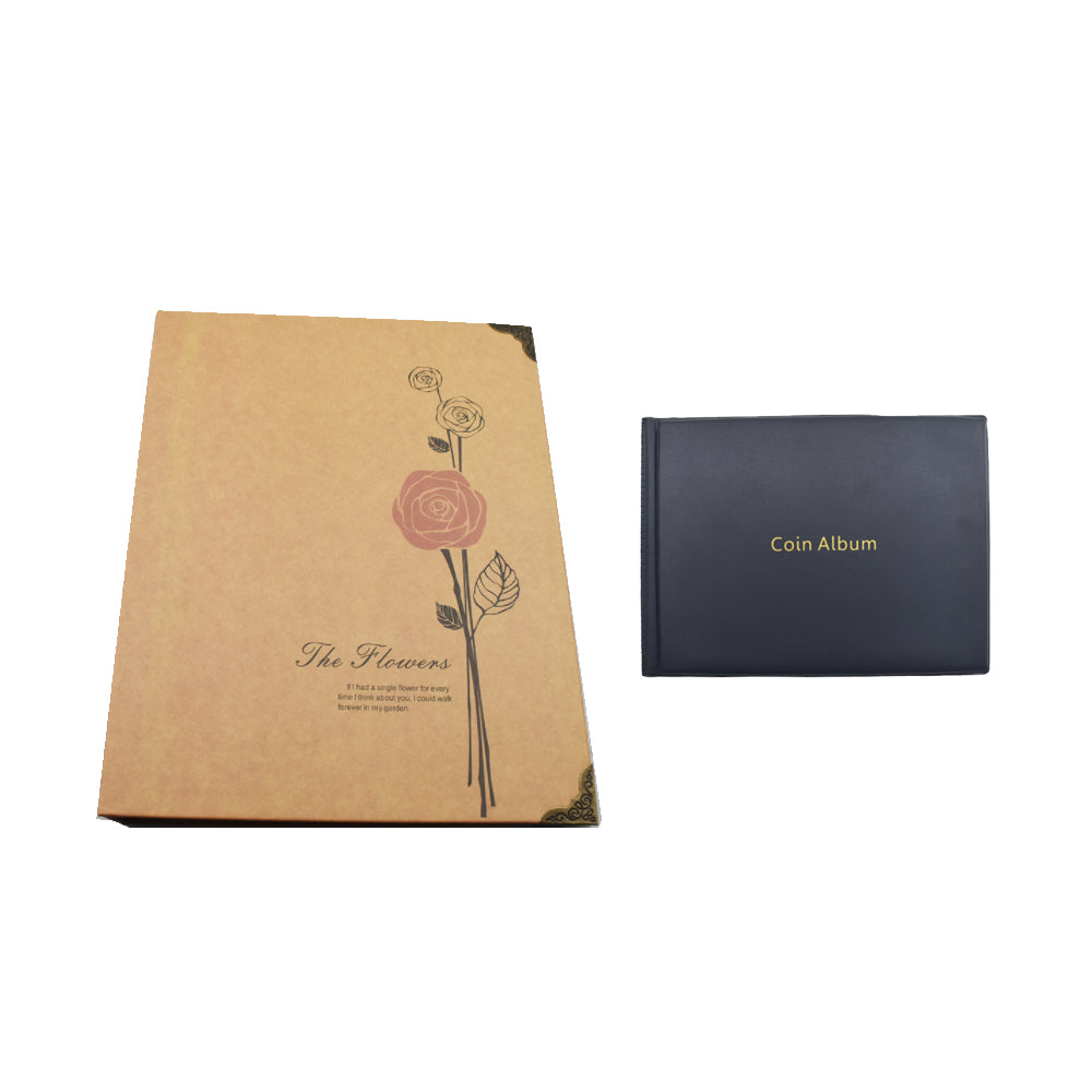 240 Coins Collection Storage + 240 Pockets Cardboard Notes Album Paper Money