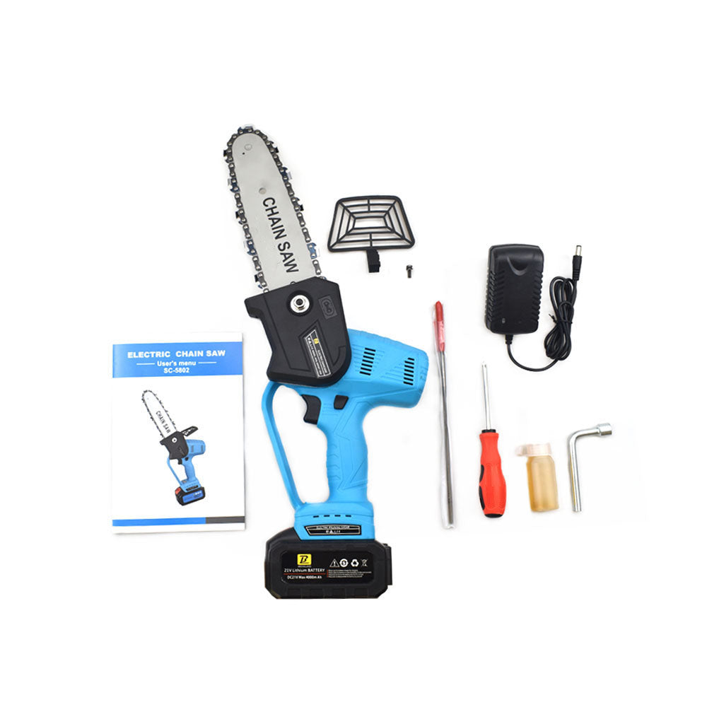 180mm Electric Cordless Chainsaw Chain Saw Pruning Shears Wood Cutting AU