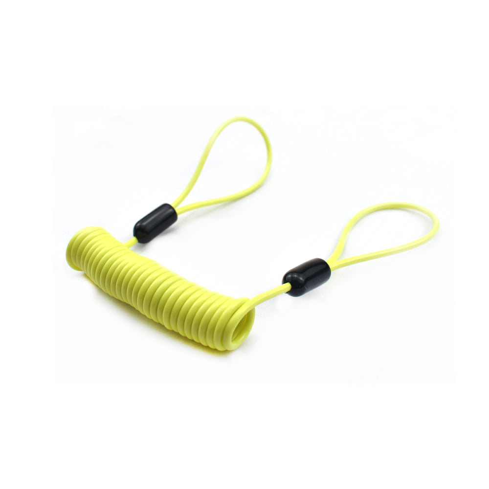 Yellow Security Alarm Disc Lock+Yellow Remind Cable+Carrying Pouch For Bicycle
