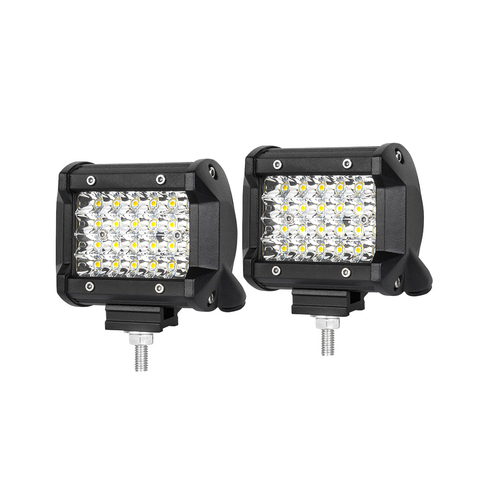 Pair 4 inch Spot LED Work Light Bar Philips Quad Row 4WD 4X4 Car Reverse Driving